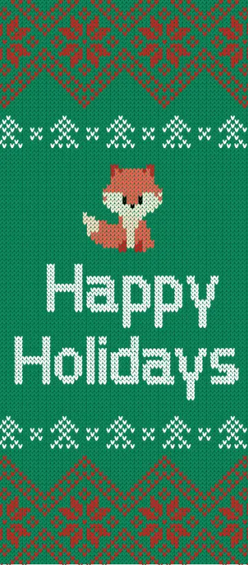 Happy Holidays image - in a sweater pattern