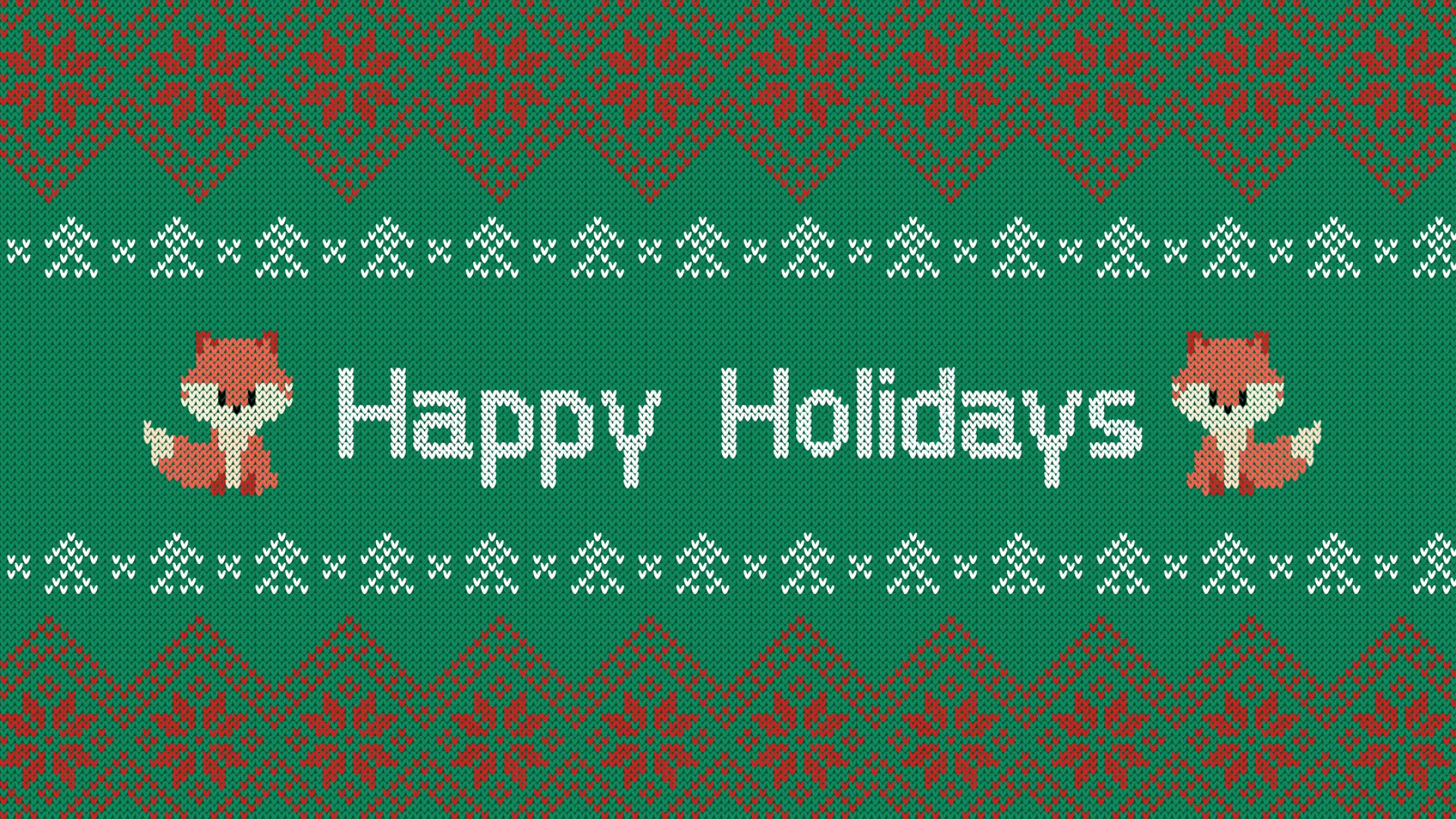 Happy Holidays image - in a sweater pattern